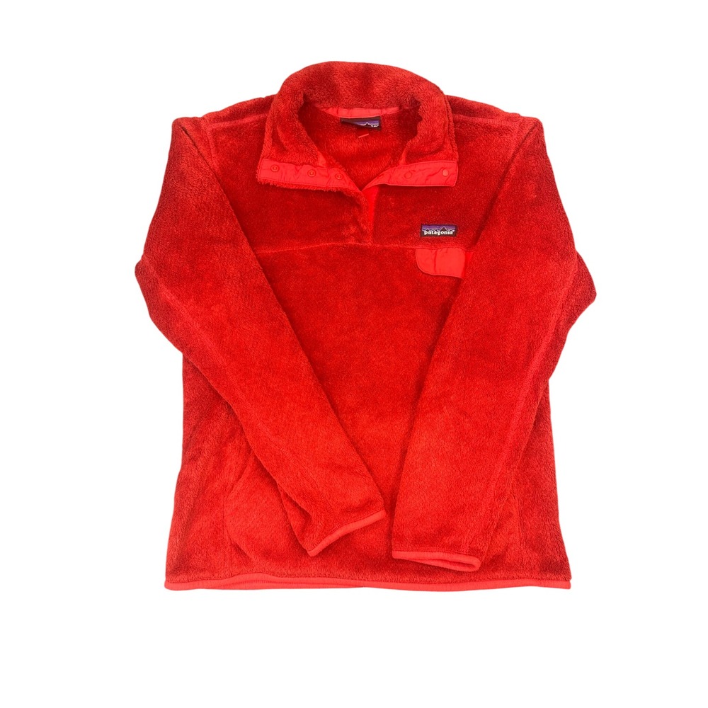Patagonia Re-Tool Snap-T Fleece Pullover Red Polartec Thermal Pro Women Small